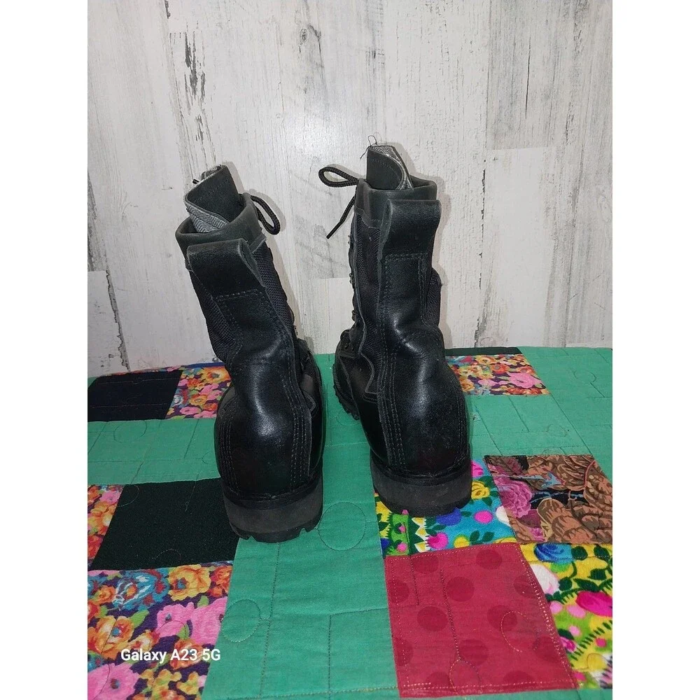 Belleville Black Lace Up Combat Boots Size 3R